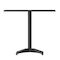Flash Furniture Mellie 31.5'' Black Square Metal Indoor-Outdoor Table with Base TLH-053-3-BK-GG - alternate 4